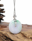 Genuine Lavender Jadeite Jade KouKou Pendant