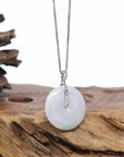 Genuine Lavender Jadeite Jade KouKou Pendant