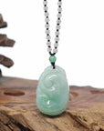 Genuine Burmese Jadeite Jade RuYi Pendant Necklace