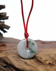Genuine Burmese Blue Jadeite Jade Lucky KouKou Necklace