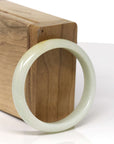 Baikalla Natural Light Yellow-Green W/ Rich Yellow Patch Jadeite Jade Oval Bangle (54.5mm)