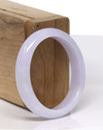 Baikalla Natural Light Lavender Jadeite Jade Oval Bangle (52.3mm)