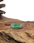 Baikalla Natural Icy Apple-Green W/ Sajin (Golden Dust) Jadeite Jade Traditional Ring
