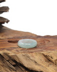 Baikalla Natural Icy Light Blue-Green Jadeite Jade Traditional Ring