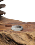 Baikalla Natural Icy Black Wuji Jadeite Jade Traditional Ring