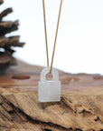 Baikalla Lavender Jadeite Jade Lock Necklace Pendant