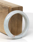 Baikalla Natural Light Blue-Green & Sajin (Golden Dust) Jadeite Jade Oval Bangle (55.5mm)