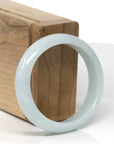 Baikalla Natural Light Green Jadeite Jade Oval Bangle (55.8mm)