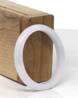 Baikalla Natural Light Lavender Jadeite Jade Oval Bangle (51.1mm)