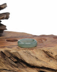Baikalla Natural Icy Oil Green Jadeite Jade Traditional Ring