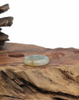Baikalla Natural Icy Blue-Green Flower & Yellow Jadeite Jade Traditional Ring