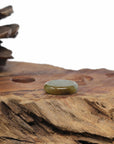 Baikalla Natural Light Blue-Green & Deep Yellow Jadeite Jade Traditional Ring
