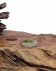 Baikalla Natural Light Blue-Green & Deep Yellow Jadeite Jade Traditional Ring