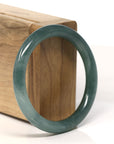 Baikalla Natural Green Jadeite Jade Bangle Bracelet (54.7 mm)