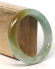 Baikalla Natural Green Jadeite Jade Bangle Bracelet (57.7 mm)