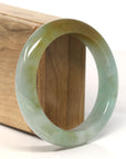 Baikalla Natural Green Jadeite Jade Bangle Bracelet (57.7 mm)