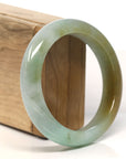 Baikalla Natural Green Jadeite Jade Bangle Bracelet (57.7 mm)