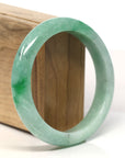 Baikalla Natural Green Jadeite Jade Bangle Bracelet (59.8 mm)