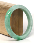 Baikalla Natural Green Jadeite Jade Bangle Bracelet (59.8 mm)