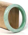 Baikalla Natural Green Jadeite Jade Bangle Bracelet (59.8 mm)