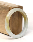 Baikalla Natural Yellow Jadeite Jade Bangle Bracelet (53.2 mm)
