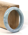 Baikalla Natural Blue Green Jadeite Jade Bangle Bracelet (53 mm)