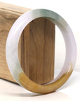 Baikalla Natural Yellow Jadeite Jade Bangle Bracelet (62.8 mm)