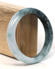 Baikalla Natural Blue Green Jadeite Jade Bangle Bracelet (60.1 mm)