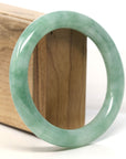 Baikalla Natural Rich Green Jadeite Jade Bangle Bracelet (59.8 mm)