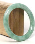 Baikalla Natural Rich Green Jadeite Jade Bangle Bracelet (59.8 mm)