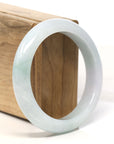 Baikalla Natural Green Jadeite Jade Bangle Bracelet (57.2mm)