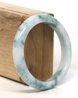 Baikalla Natural Green Jadeite Jade Bangle Bracelet (57 mm)