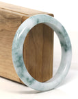 Baikalla Natural Green Jadeite Jade Bangle Bracelet (57 mm)