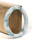 Baikalla Natural Green Jadeite Jade Bangle Bracelet (57 mm)