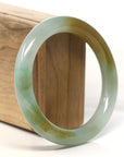 Baikalla Green & Yellow Jadeite Jade Bangle Bracelet (57.8 mm)