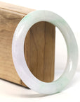 Natural High Lavender Green Jadeite Jade Bangle Bracelet (56.7mm)