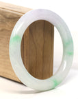 Natural High Lavender Green Jadeite Jade Bangle Bracelet (56.7mm)
