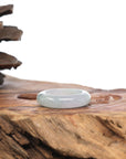 Natural Burmese Icy Light Green Solid Jadeite Jade Ring