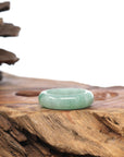 Natural Burmese Icy Apple Green Jadeite Jade Band Ring