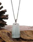 Baikalla Jewelry Jade Pendant Necklace Copy of Copy of Genuine Burmese Ice Blue-green Jadeite Jade Bamboo Pendant Necklace