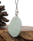 Baikalla Jewelry Jadeite Jade Buddha & Guanyin Copy of Genuine Burmese light Green Jadeite Jade Guanyin Pendant Necklace