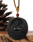 Baikalla Jewelry Jade Buddha Pendant Copy of Copy of Baikalla™ "Happy Buddha" Genuine Black Jade Pendant Necklace With Adjustable String