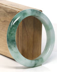 Burmese High-end Ice blue green Jadeite Jade Bangle Bracelet (57mm) T745