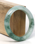Burmese High-end Ice blue green Jadeite Jade Bangle Bracelet (57mm) T745