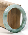 Burmese High-end Ice blue green Jadeite Jade Bangle Bracelet (57mm) T745