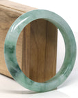 Burmese High-end Ice blue green Jadeite Jade Bangle Bracelet (60.4mm) T748