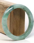Burmese High-end Ice blue green Jadeite Jade Bangle Bracelet (60.4mm) T748