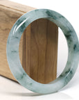 Burmese High-end Ice blue green Jadeite Jade Bangle Bracelet (61 mm) T747