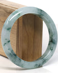 Burmese High-end Ice blue green Jadeite Jade Bangle Bracelet (61 mm) T747