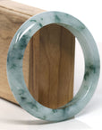 Burmese High-end Ice blue green Jadeite Jade Bangle Bracelet (61 mm) T747